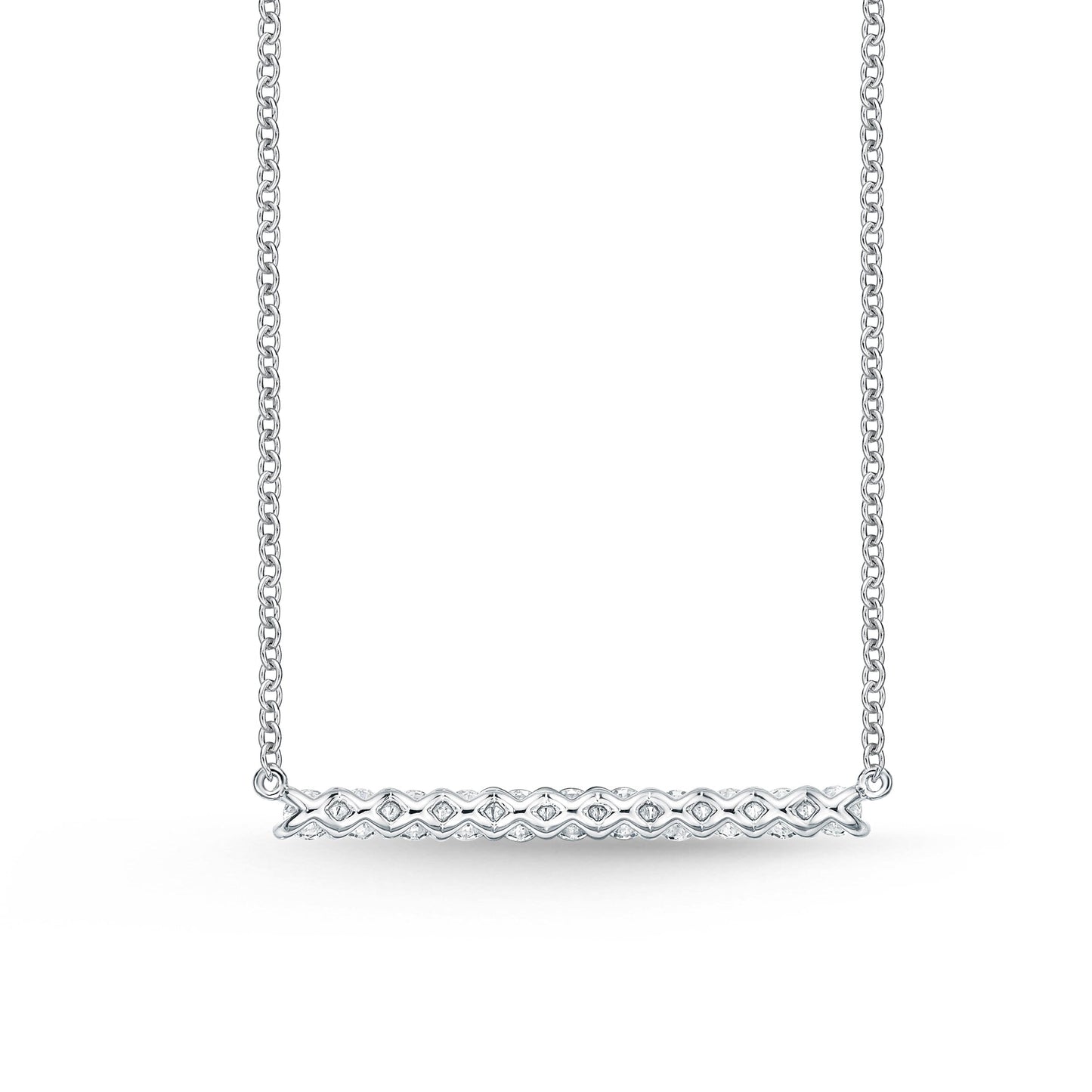 Kat & Chlo Diamond UB Bar 0.48 Ct Pendant Necklace