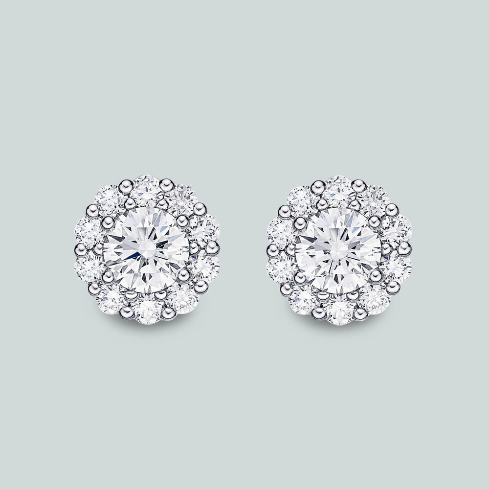 Kat & Chlo Diamond Blossom Large 0.50 Ct Pendant Earrings