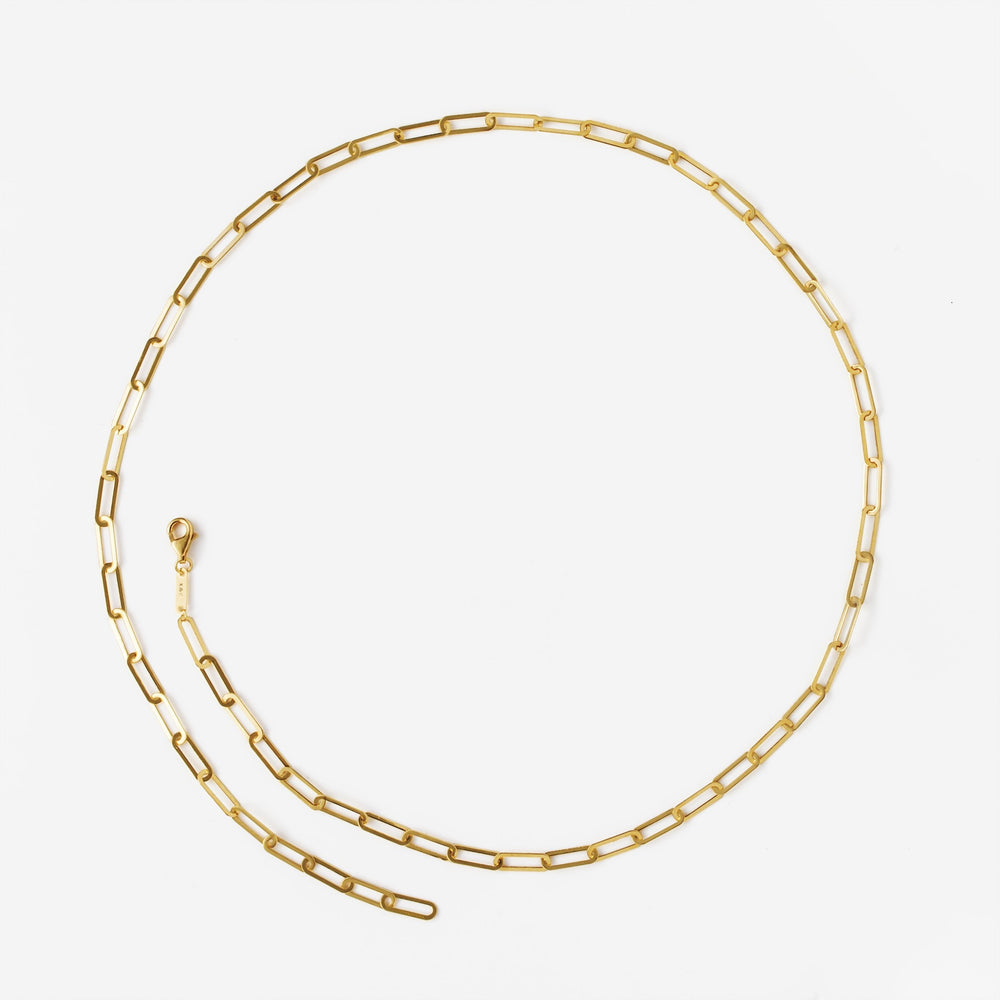 Kat & Chlo Classic Paperclip 18k Gold Chain Necklace