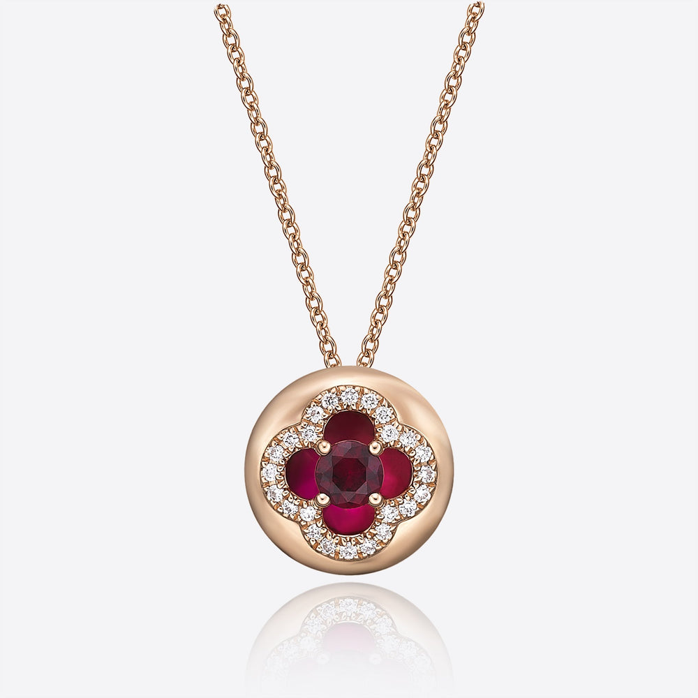 Kat & Chlo Mystery Ruby with Diamonds Necklace