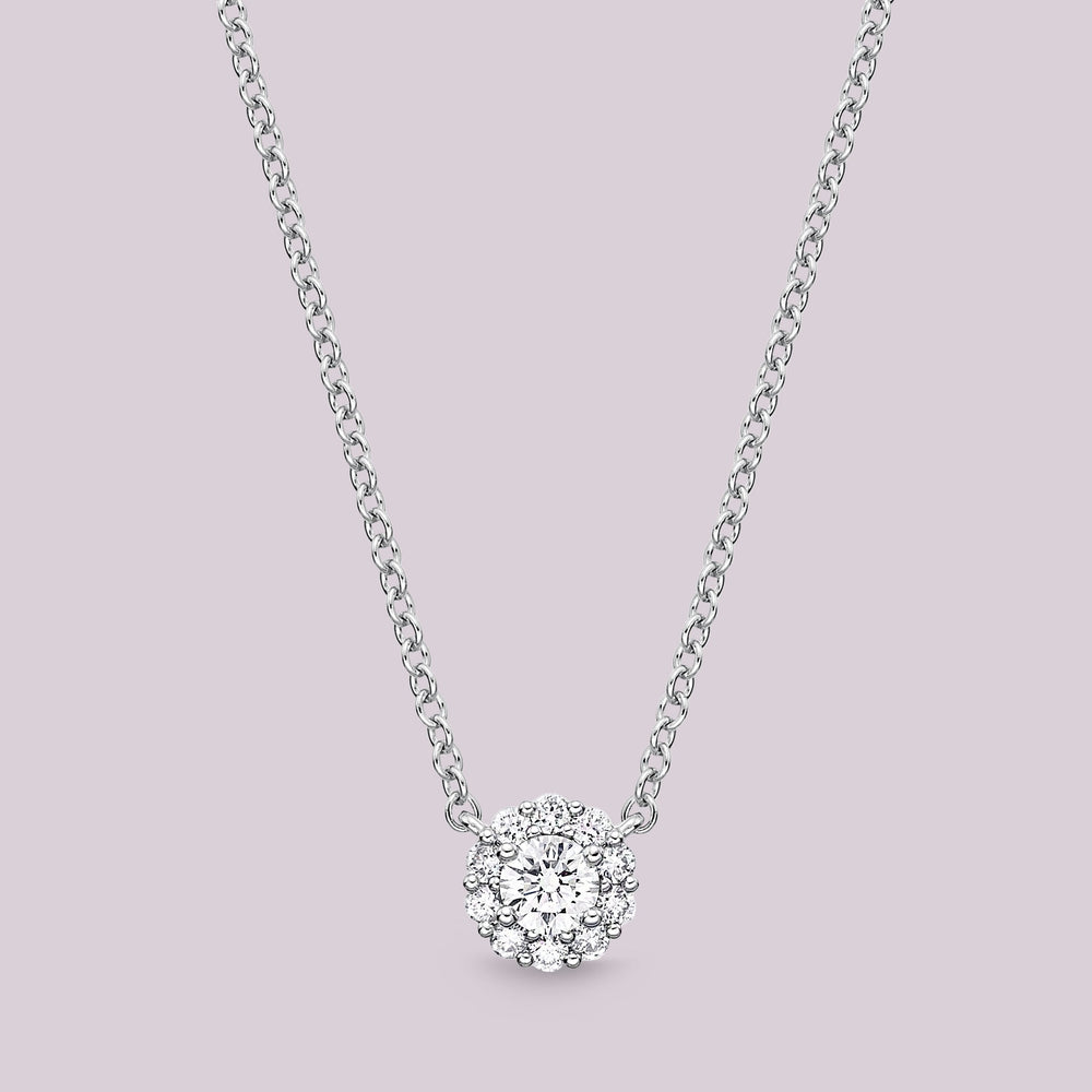 Kat & Chlo Diamond Blossom Small 0.25 Ct Pendant Necklace