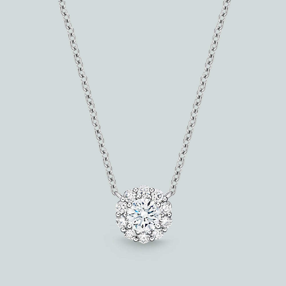 Kat & Chlo Diamond Blossom Large 0.50 Ct Pendant Necklace