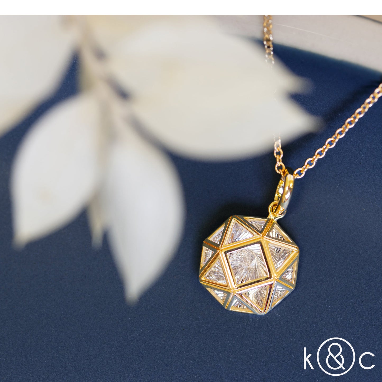 
                  
                    Kat & Chlo 18K Gold Cubic Pendant Necklace
                  
                