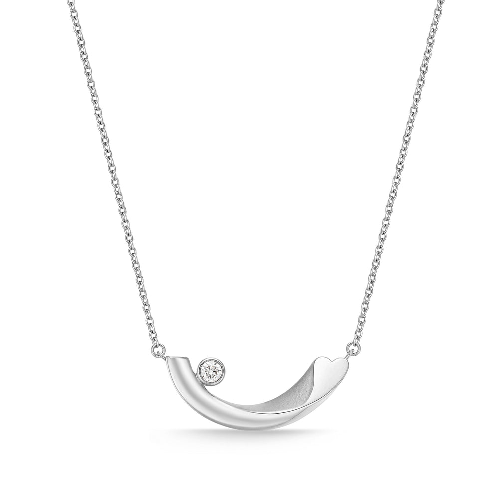 Kat & Chlo 18K Gold Love Smile Diamond Necklace