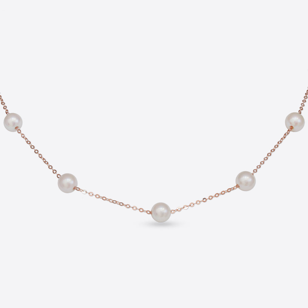 
                  
                    Kat & Chlo 18K Gold Akoya Pearls Station Necklace
                  
                