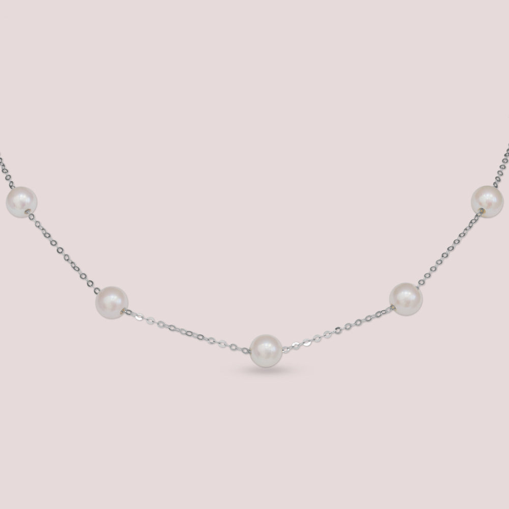 
                  
                    Kat & Chlo 18K Gold Akoya Pearls Station Necklace
                  
                