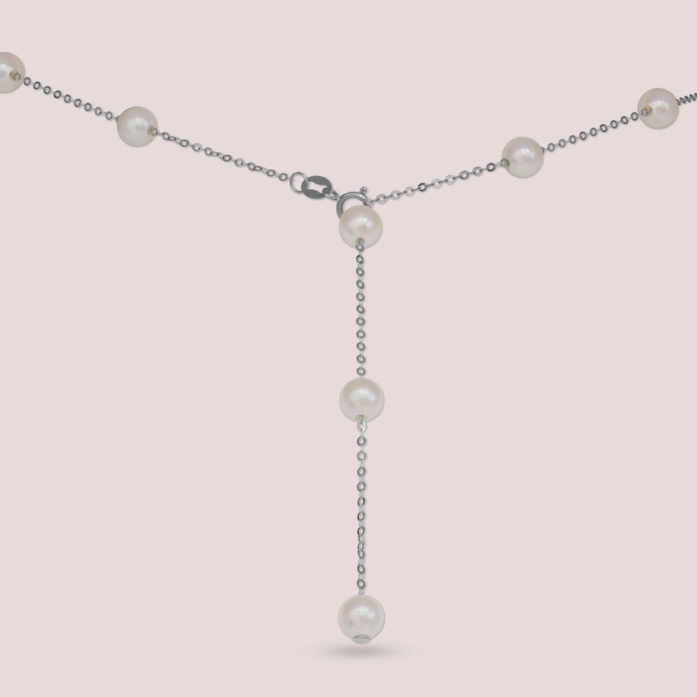 
                  
                    Kat & Chlo 18K Gold Akoya Pearls Station Necklace
                  
                