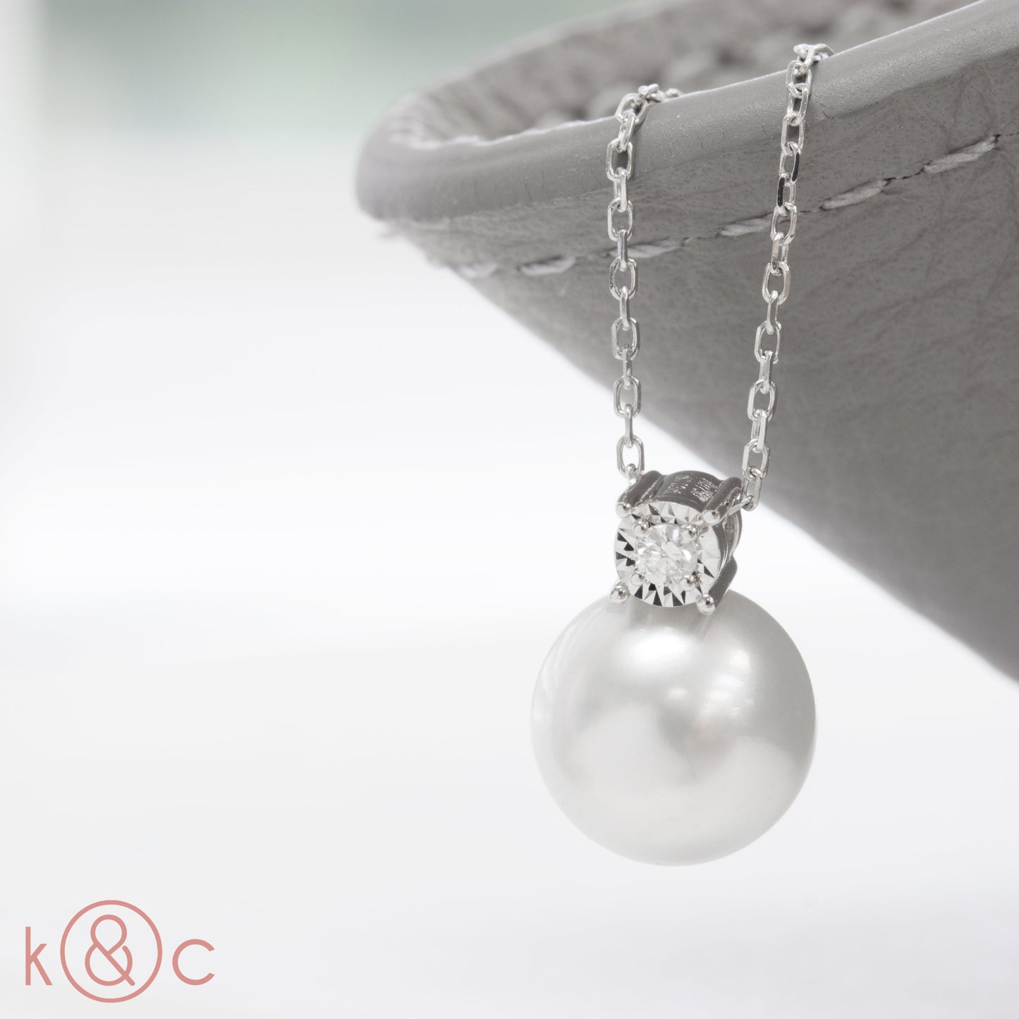 
                  
                    Kat & Chlo Akoya Pearl with Single Diamond Pendant
                  
                