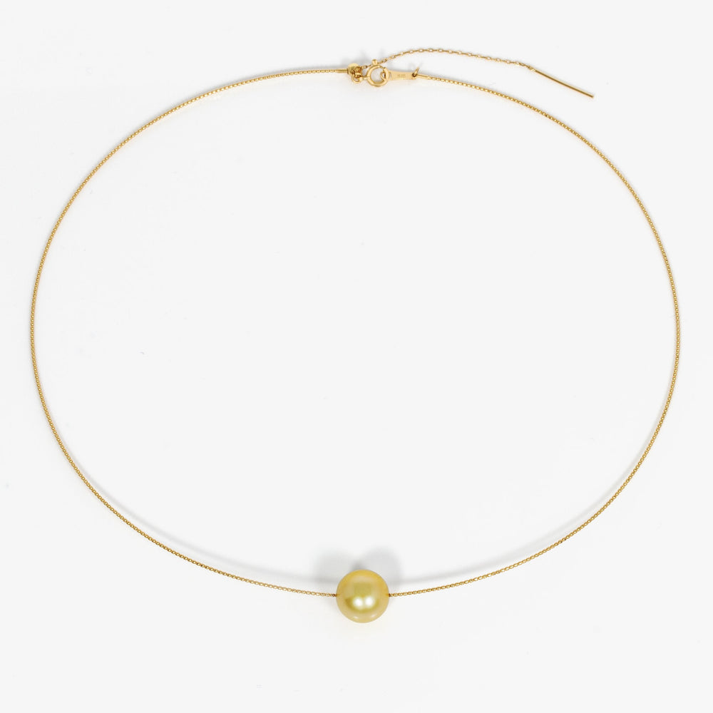 Kat & Chlo 18K Yellow Gold South Sea Golden Pearl Adjustable Choker Necklace