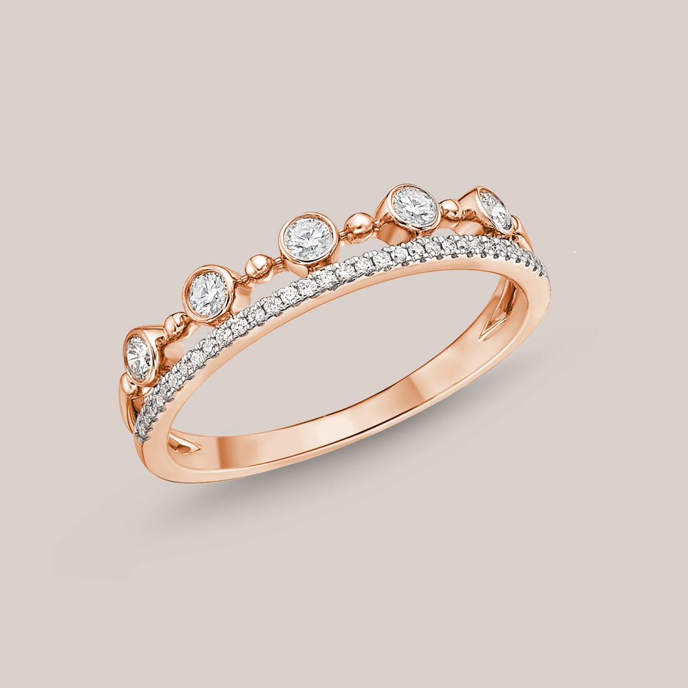 Kat & Chlo Diamond Bezel Fashion 0.23 Ct Ring